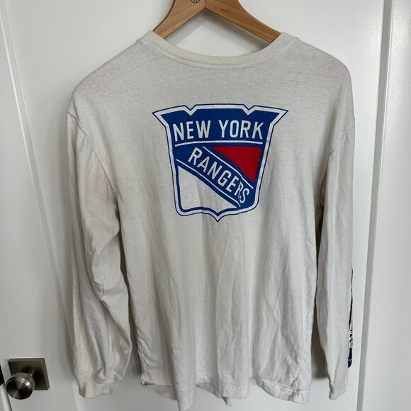 NY Rangers Long Sleeve Reebok T-Shirt Men's Medium - Picture 1 of 4